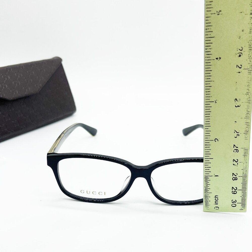 Gucci Eyeglasses GG0386OA 001 53mm Black / Demo Lens - Picture 11 of 13